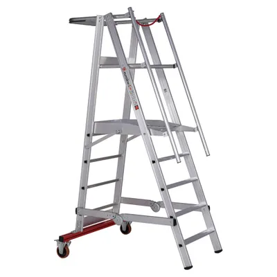 Produktbild von Euroline Premium 32777 Podestleiter fahrbar 5 Stufen