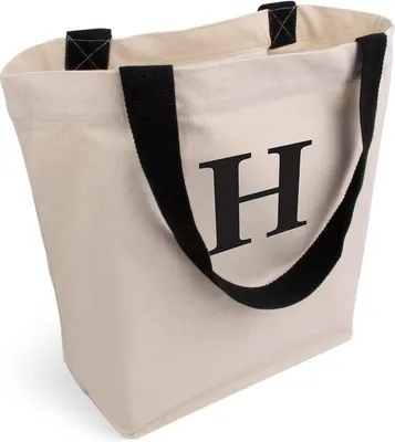 Produktbild von Unyqoos® Baumwoll-Shopper – geräumige Canvas‑Tasche 100% Baumwolle,  100 , 45×38×16 cm, großer Boden, Reißverschluss & Innenfach, schwarze Henkel 60 cm