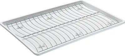 Produktbild von METALTEX WaveTex 46 x 31 cm - Spülkorb mit Abtropfschale aus Kunststoff, Chromotherm / Abtropfgestell