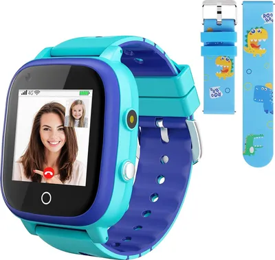 Produktbild von 4G Smartwatch für Kinder, Wasserdicht mit GPS-Tracker, Anruf, Alarm, Schrittzähler, Kamera, SOS,Touchscreen WLAN Bluetooth Armbanduhr Jungen Mädchen