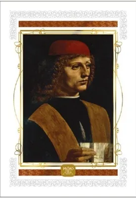 Imagen del producto de Tarjeta Leonardo Da Vinci, tamaño 16 x 23 cm, con sobre