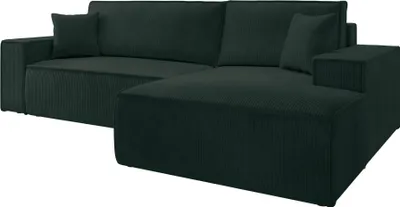 Produktbild von Selsey Farese – Ecksofa mit Cordbezug, Schlaffunktion und Stauraum, Grün, rechts