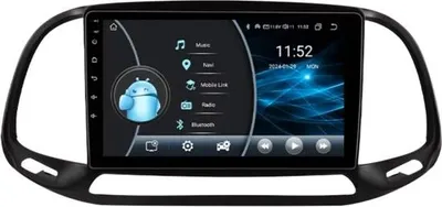 Imagen del producto de Radio para coche con Bluetooth y CarPlay para Fiat Doblo (2015–2019) – compatible con Apple y Android – sistema de audio con sistema de navegación – 2 GB de RAM, 32 GB de almacenamiento
