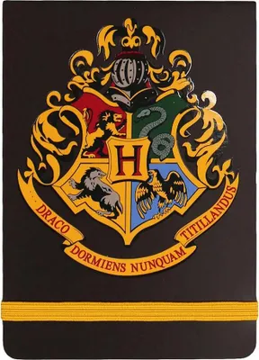 Produktbild von Harry Potter - Hogwarts Wappen-Taschen-Notizbuch CD227 (Einheitsgröße) (Schwarz)