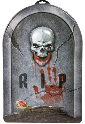 Produktbild von Grabstein RIP Horror Skelett Halloween Dekoration