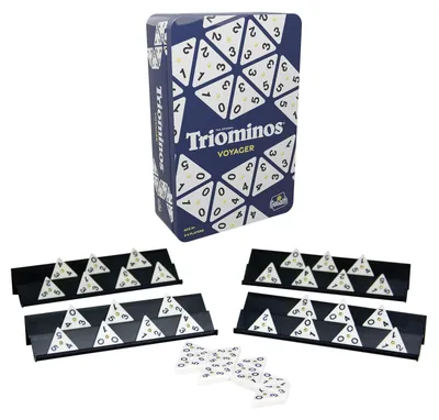 Produktbild von Triominos Reisspiel Dominospiel - Metallbox - Ab 6 Jahren - Für 2 bis 4 Spieler