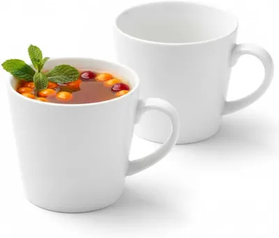 Produktbild von Wilmax Tasse 280 ml Porzellan Weiß 2er Set WL-993101/A2