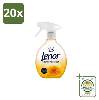 Obrázok produktu pre 20 kusov osviežovača textílií Lenor Crease Releaser Summer Breeze – 500 ml – balenie s 20 kusmi