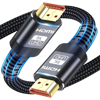 Immagine prodotto di Cavo HDMI 2.1, 10K/8K, lunghezza 1 metro, cavo Ultra HD con velocità di 48 Gbps