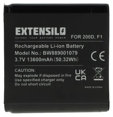 Produktbild von EXTENSILO Akku kompatibel mit Pure Sensia 200D, 200D Connect digital Radio (13600 mAh, 3,7 V, Li-Ion)