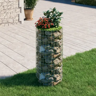 Obrázek produktu pro vidaXL Gabionový sloupek kulatý z pozinkované oceli Ø50x100 cm