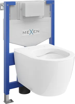 Zdjęcie produktu dla Mexen zestaw podtynkowy WC stelaż Fenix XS-F z miską WC Carmen, biały - 6803388XX00