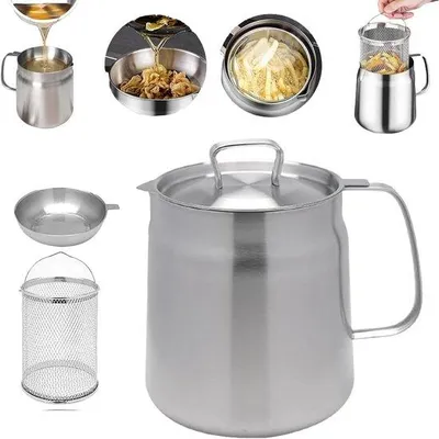 Obrázok produktu pre Hrnce – 1,5-litrový multifunkčný hrniec z nehrdzavejúcej ocele 304 – ideálny na kempovanie a varenie v domácnosti (priemer 14 cm)