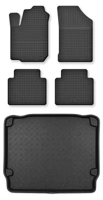 Zdjęcie produktu dla Dywaniki gumowe + mata bagażnika do Opel Signum 2003-2008 (kombi) – czarne, dobierane – Wielganizator Semi-Universal