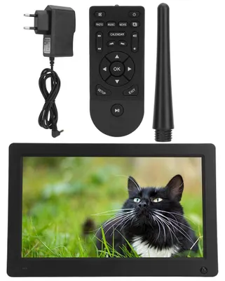Produktbild von 11,6 Zoll 16:9 1920 * 1080 1080P Körperinduktions-Digitalfotorahmen Unterstützt die Videobildwiedergabe Musikuhr Kalender (schwarz)