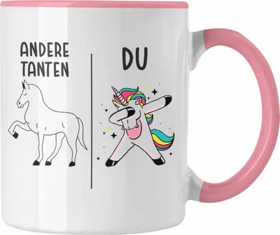 Produktbild von Trendation - Beste Tante Geschenk Tasse mit Spruch Kaffeetasse für Tante (Rosa)
