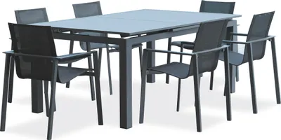 Produktbild von 6-Sitzer-Garten-Essgruppe, Aluminium
