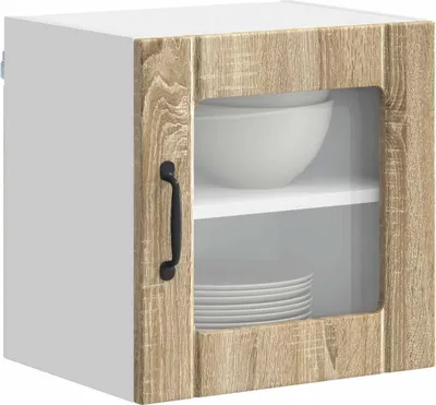 Immagine prodotto di vidaXL Armadietto a muro in vetro LUCCA Rovere Sonoma 40 x 31 x 40 cm