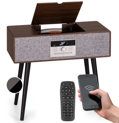 Obrázok produktu pre Auna - gramofón s reproduktorom, CD, MP3, USB, DAB+/FM, Bluetooth, na nožičkách