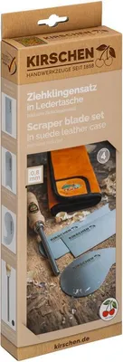 Produktbild von KIRSCHEN Ziehklingensatz in Ledertasche 4-tlg inkl. Ziehklingenstahl 3824000