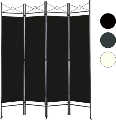 Produktbild von Paravent schwarz, Raumteiler, Trennwand, spanische Wand