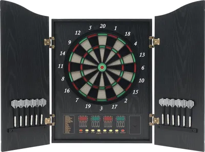 Produktbild von Elektronisches Dartboard, automatische Punktewertung, mehrere Spieltypen, Schwarz