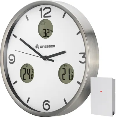Produktbild von wanduhr MyTime 30 cm Edelstahl silber/weiß