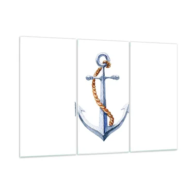 Produktbild von Bilder auf glas - Anker Seil Segeln Meer - 165x110cm - Glasbilder - Wandbilder - Kunstdruck - zum Aufhängen bereit - Wanddekoration aus Glas - Glas Bilder - Wandbild auf Glas - GCE165x110-2851