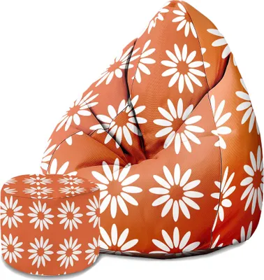 Obrázek produktu pro Dreamroots sedací vak 80x80x120cm sedací vak s opěradlem a stoličkou a potahem sedací polštář podlahový chladicí vak Bubibag Scandinavian Autumn
