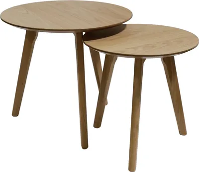 Productafbeelding van Kaheku bijzettafelset Moana, 2 stuks, eikenhout, naturel, artikelnummer 12702002