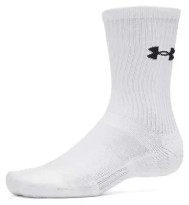 Obrázok produktu pre Ponožky Under Armour Performance Bavlna Crew, 3 ks, biele, veľkosť EU 31 1/2–36 1/2, biele, veľkosť EU 31 1/2–36 1/2