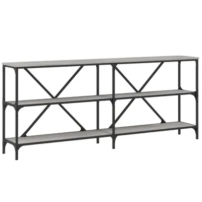 Produktbild von vidaXL Konsolentisch Grau Sonoma 180x30x75 cm Holzwerkstoff und Eisen