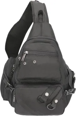 Productafbeelding van Crossbody Sling Bag Rugtas voor 13" Laptop en Tablets - Zwart