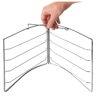 Pizzastapelgestell, 4 Ebenen, verchromter Stahl, 28 cm