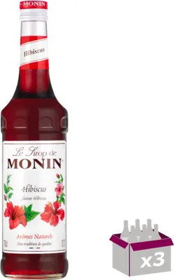 Image de Lot de 3 Sirop Monin - Hibiscus - 70cL