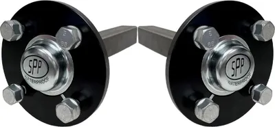 Immagine prodotto di Mozzo e assali per quad, rimorchio ATV a 4 perni 100 mm PCD 35x35 mm 750 kg (set di 2)