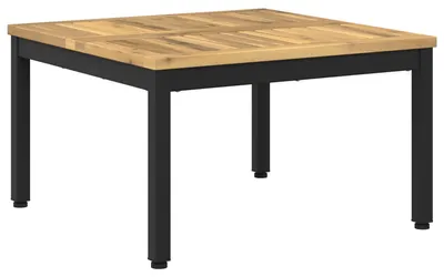 Productafbeelding van Salontafel, wit en zwart, 60 x 60,5 x 36 cm, massief acaciahout