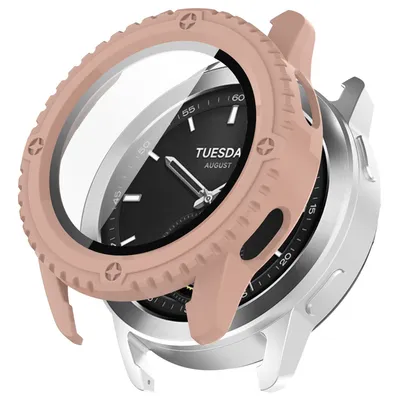Image de Étui en plastique pour montre connectée Xiaomi Watch S3 + film de protection H9, rose