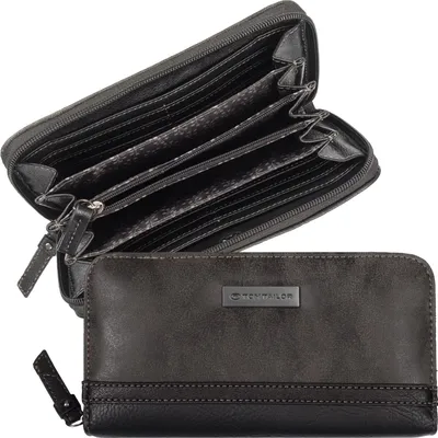 Produktbild von Tom Tailor Damen Geldbörse Elin Portemonnaie Polyurethan12 Kartenfächer 20x10cm grau