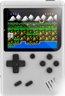 Avizar, Portable Retro‑Game‑Konsole mit 400 Spielen & 3″ LCD‑Akku, Weiß