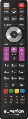 Produktbild von Telecomando Universale Superior Elektronik für TV Telefunken, Smart TV, Nero, SUPTRB016