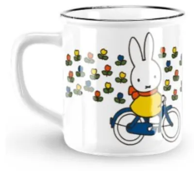 Image de Miffy Cycles mug rétro tulipes blanc