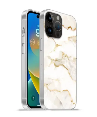 Produktbild von MuchoWow® Handyhülle Schutzhülle Hülle für Apple iPhone 14 Pro Max Marmor - Limette - Gold - Luxus - Marmoroptik - Weiß Silikon Softcase Handy Hülle - Hardcover