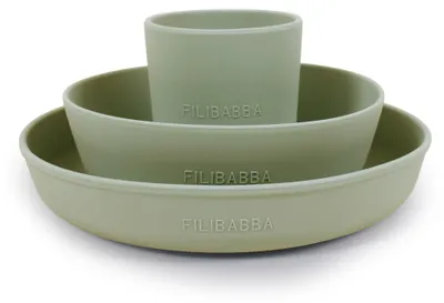 Image de FILIBABBA Set de vaisselle en silicone Green