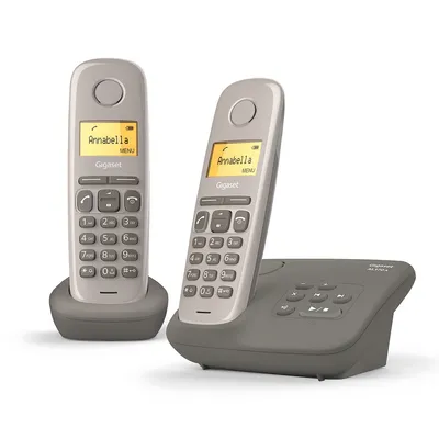 Produktbild von Gigaset AL170A Duo, DECT-Telefon, Kabelloses Mobilteil, Freisprecheinrichtung, 50 Eintragungen, Anrufer-Identifikation, Schwarz
