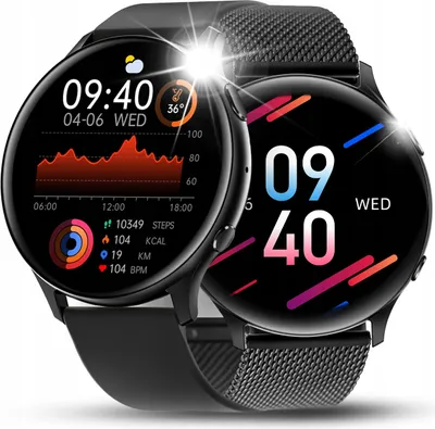 Zdjęcie produktu dla Smartwatch Zegarek Damski Menu Pl Rozmowy Powiadomienia Smart Watch Czarny