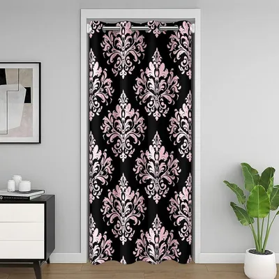 Immagine prodotto di Tenda per porta, motivo floreale damascato, stile vintage, tessuto jacquard, 132x203 cm