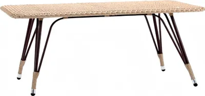 Image de Table basse élégante Rotin Beige Luxe Haute qualité Design moderne Table basse
