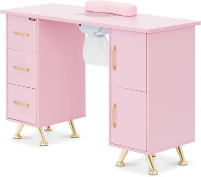 Productafbeelding van Nageltafel met Afzuiging - Manicure Tafel - Nagels Stylen - Ingebouwde Stofzuiger - 120 x 45 x 80 cm