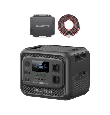 Zdjęcie produktu dla BLUETTI Elite 300 – stacja zasilająca i ładowarka 1, generator-ładowarka o pojemności 3014,4 Wh, szybkie ładowanie w samochodzie, zapasowe źródło zasilania na kemping i do kampera